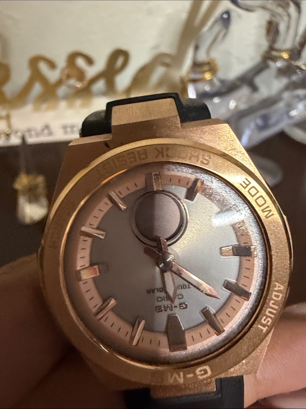 G-Shock Rose Gold and Black Analog Watch - Picture 4 of 6